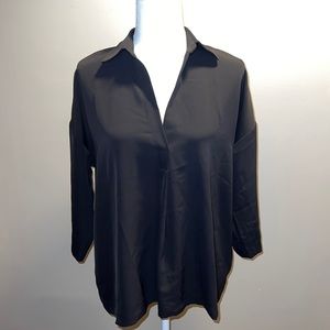 Drop shoulder 3/4 length sleeve loose blouse NWT
